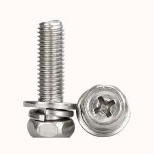 בורג נירוסטה ראש משושה כולל שיבה M6/10 1