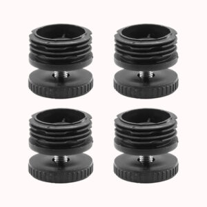 רגל מתכווננת שחורה לצינור בקוטר 38 4 יחידות 1