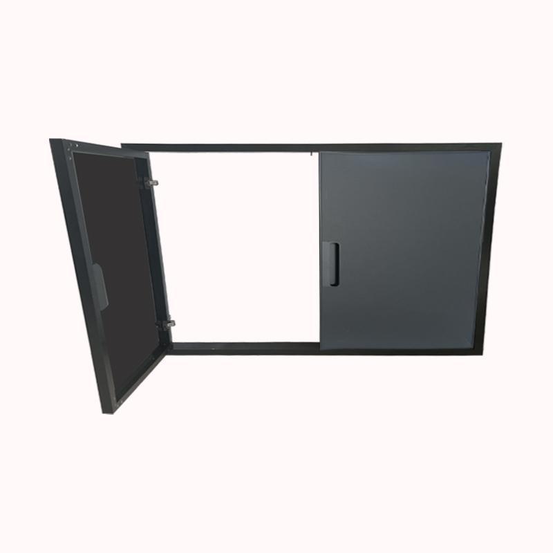 מסגרת עם דלת כפול שחור אטום מידות מסגרת גובה 53.3 רוחב 100.5 1