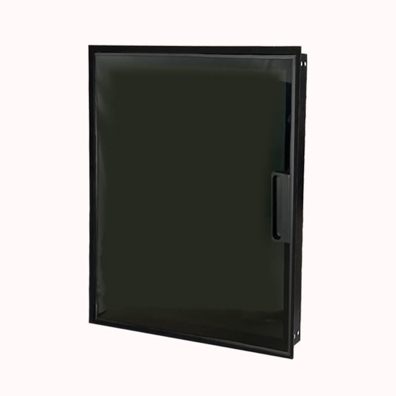 מסגרת עם דלת בודד שחור שקוף מידות מסגרת גובה 53.2 רוחב 50.5 1