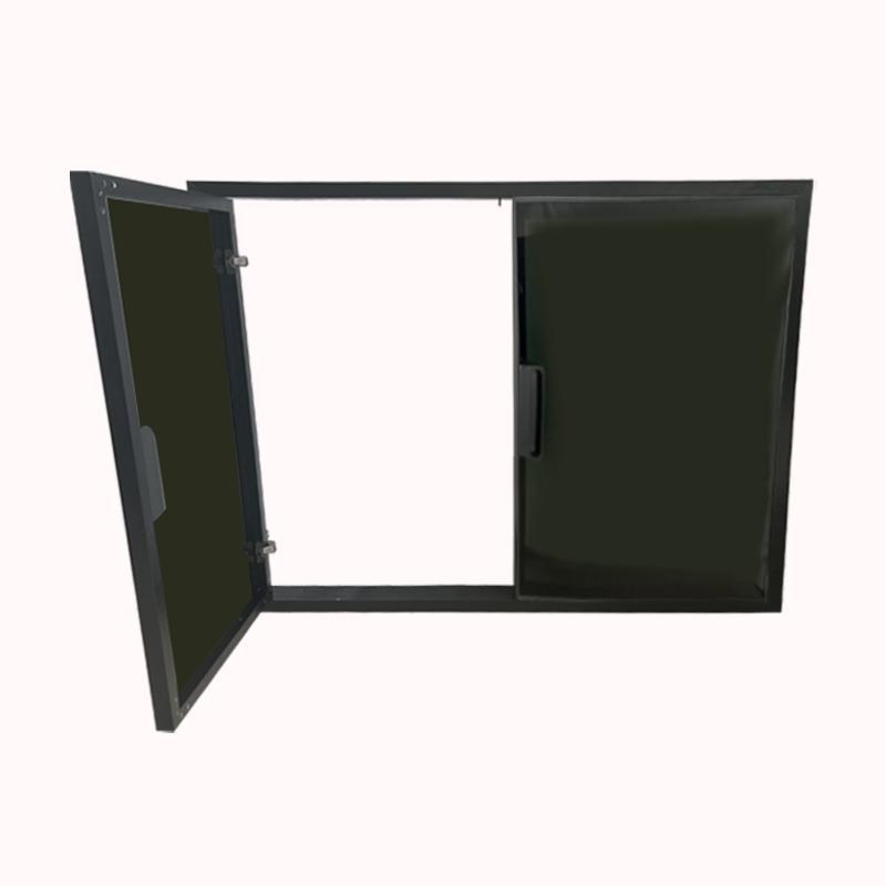 מסגרת עם דלת כפול שחור שקוף מידות מסגרת גובה 73.2 רוחב 120.5 1