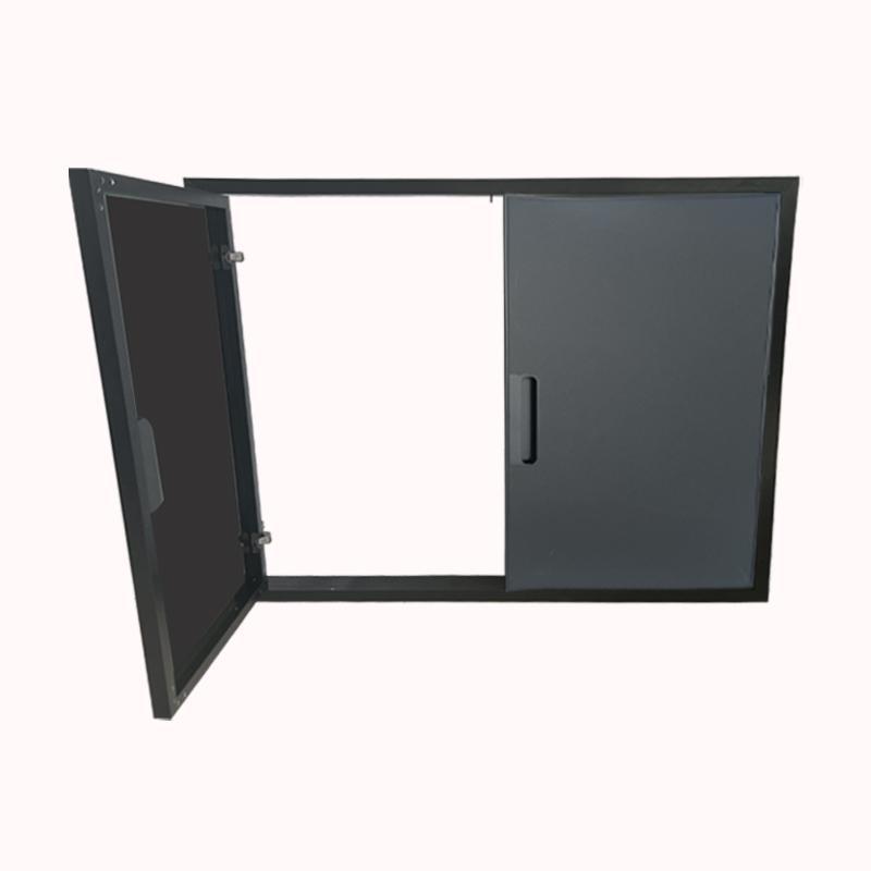 מסגרת עם דלת כפול שחור אטום מידות מסגרת גובה 73.2 רוחב 120.5 1