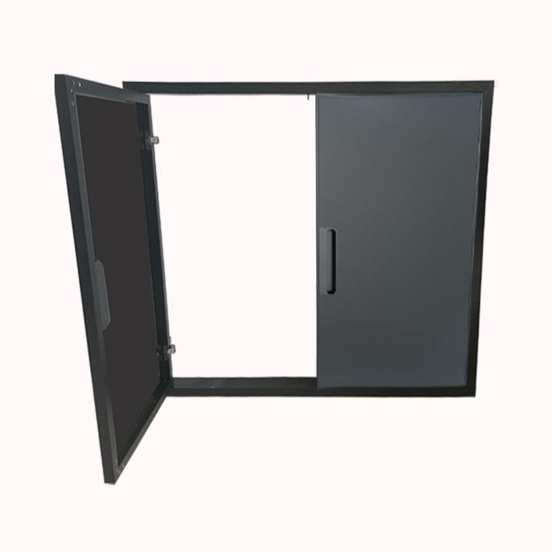 מסגרת עם דלת כפול שחור אטום מידות מסגרת גובה 73.2 רוחב 80.5 1