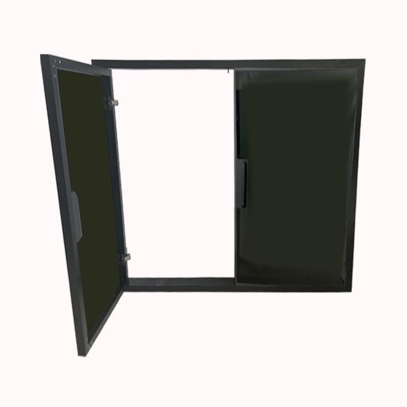 מסגרת עם דלת כפול שחור שקוף מידות מסגרת גובה 73.2 רוחב 80.5 1