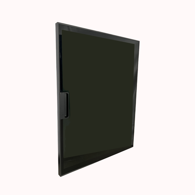 דלת שחור שקוף זכוכית גובה 72.5 רוחב59.7 1