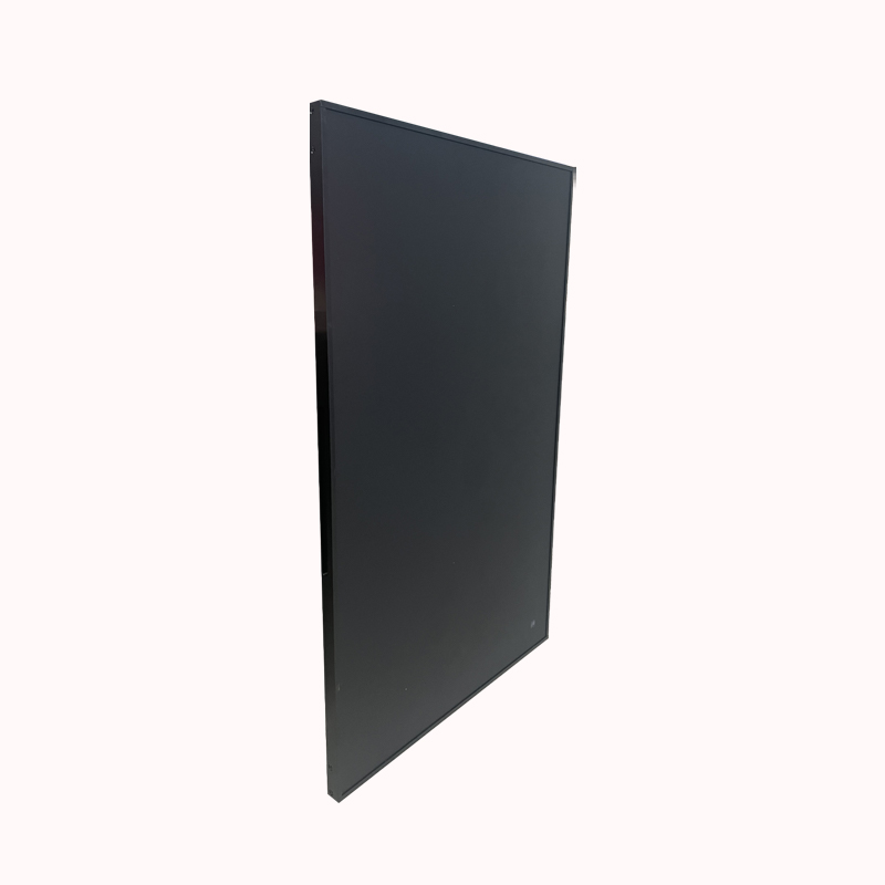 דלת קלפה שחור אטום זכוכית גובה 50 רוחב 80 1