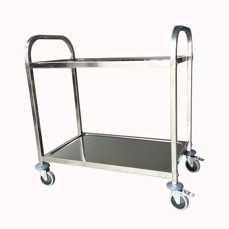 עגלת נירוסטה 2 מדפים 1