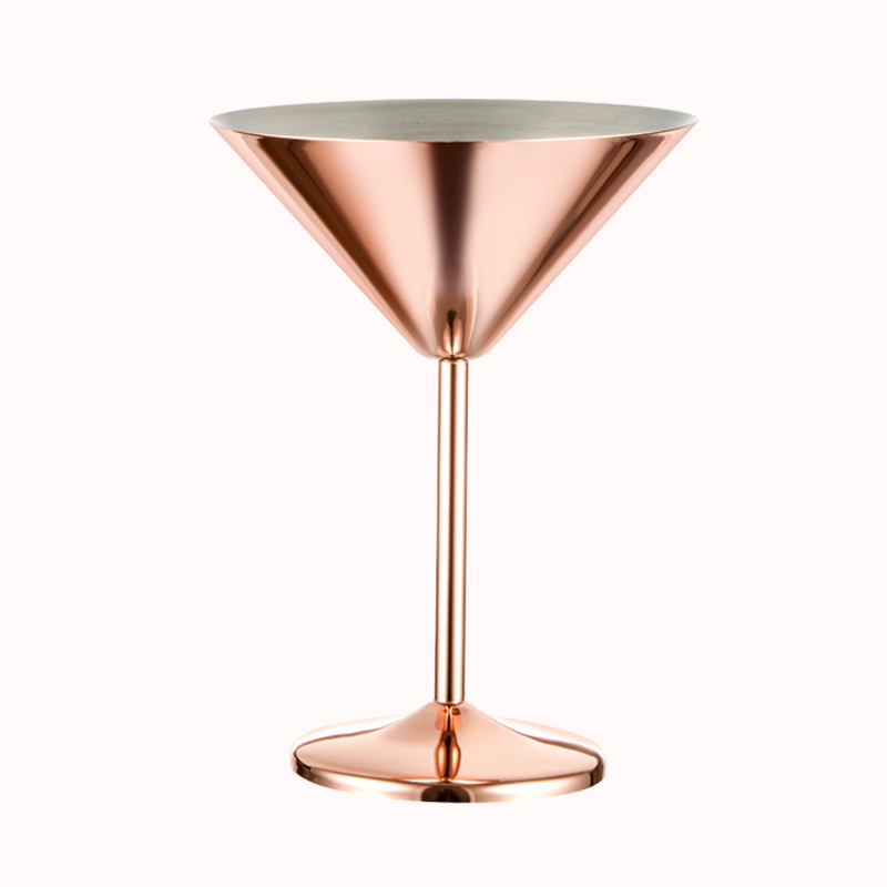 כוס קוקטייל מרטיני נירוסטה רוז גולד 1