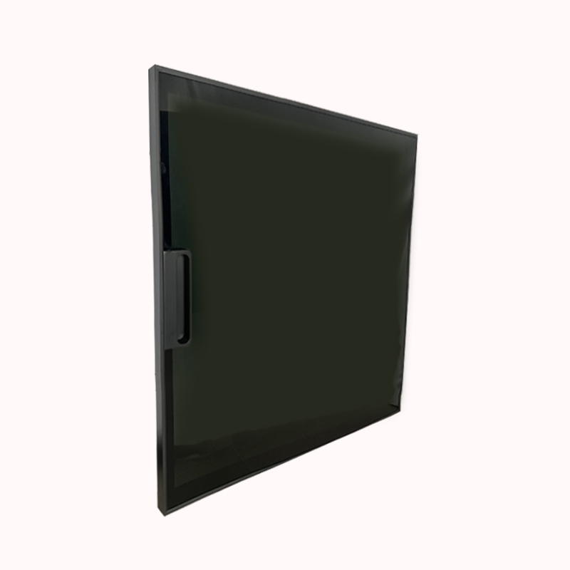 דלת שחור שקוף זכוכית גובה 48.7 רוחב 39.8 1