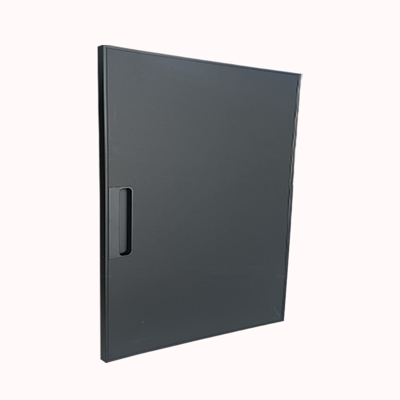 דלת שחור אטום זכוכית גובה 48.7 רוחב 39.7 1