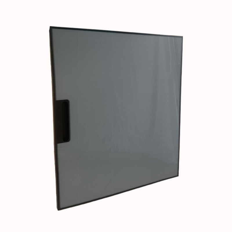 דלת זכוכית אפור גובה52.5 רוחב 49.7 1