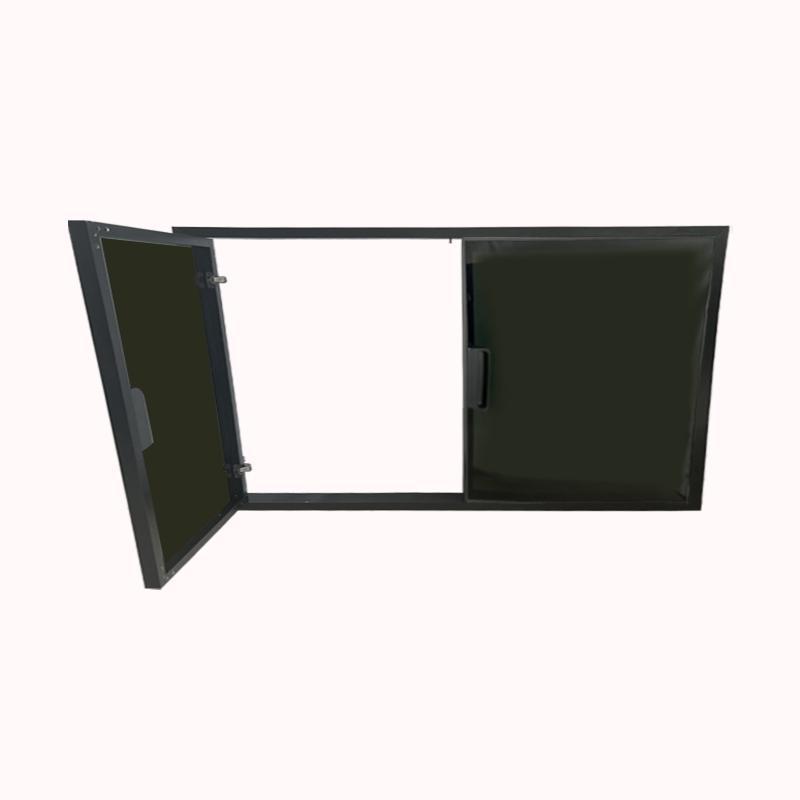 מסגרת עם דלת כפול שחור שקוף מידות מסגרת גובה 48.3 רוחב81.7 1